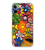 PrintiFy iPhone 12 Pro ile Uyumlu Retro Color 2  Kamera Korumalı Şeffaf  Kılıf