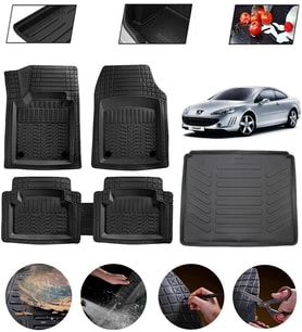 Peugeot 407 Uyumlu Paspas Araca Özel Bagaj Havuzu MBS Siyah