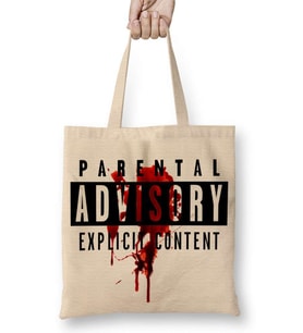 Parental Advisory Explicit Content Bez Çanta Uzun Saplı