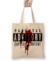 Parental Advisory Explicit Content Bez Çanta Uzun Saplı
