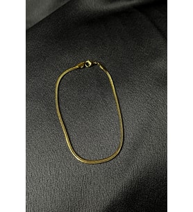 Tasarım İtalyan Model 3mm Gold Altın Renk 316L Çelik 21cm Bileklik