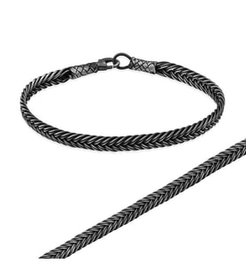Gümüş El Sarması Kazaziye Unisex Bileklik