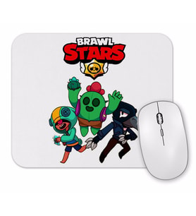 Leon Spike and Crow  Brawl Stars Mouse Pad