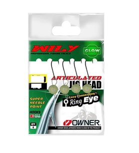 Wily Jig Head Mafsallı Owner İğneli Glow 2 gr