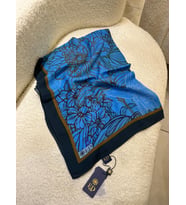 07 Ed Scarf Çiçek Dalgası Desenli Şal
