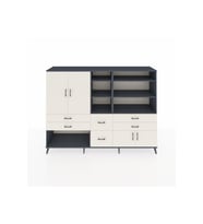 Hyperion Dolap 10 Raflı 6 Çekmeceli 4 Kapaklı 220x44x163 Antrasit-Aytaşı