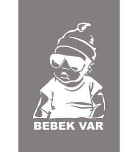 Arabada Bebek Var Araba Sticker Oto Sticker 18x12 Cm