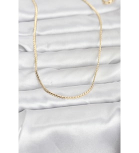 CM 14K Gold Renk Yassı Zincir Model 60 cm Kadın Kolye 5886 - HPSBYI5088-8050