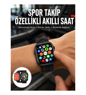 Mey İthalat® Akıllı Saat Çağrı Cevaplama Müzik Dinleme Plastik Kordon Mesaj Bildirimleri Yeni Seri