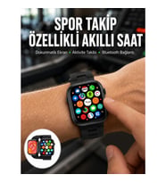 Mey İthalat® Akıllı Saat Çağrı Cevaplama Müzik Dinleme Plastik Kordon Mesaj Bildirimleri Yeni Seri