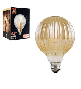 Ayt Ledx G-95 Kırılmaz Gövde 4,5 Watt Çizgili Rustik Ampul Led Aydınlatma Dekoratif Lamba