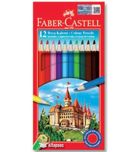Faber Castell Karton Kutu Boya Kalemi Tam Boy 12 Renk