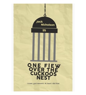 Biri Guguk Kuşunun Yuvasının Üzerinden Uçtu - Minimalist Tablo Ahşap Poster Dekoratif