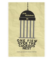 Biri Guguk Kuşunun Yuvasının Üzerinden Uçtu - Minimalist Tablo Ahşap Poster Dekoratif