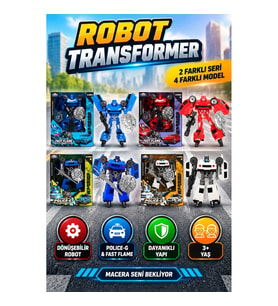 5039 SUN-YFN-ROBOT TRANSFORMER POLICE-G/FAST FLAME 2R 2A
