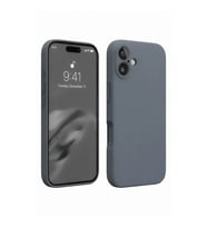 iPhone 16 Plus Kılıf Nano İçi Kadife Silikon - Gri