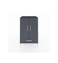 Hyperion Komodin 3 Raflı Tek Çekmeceli 2 Kapaklı 60x44x96 Antrasit-Antrasit