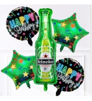 Bira Şişesi Happy Birthday 5 li Folyo Balon Set