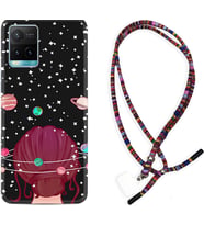 Vivo Y11S Y21S Y20 Y20S Y70 Kılıf Boyun Asklı Rasta Silikon Space Woman 1311