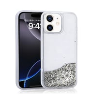 Apple iPhone 11 Kılıf Sıvılı Simli Şeffaf Arka Yüzey Zore Keto Silikon Kapak