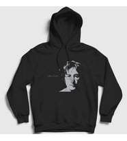 Presmono Unisex Siyah Self Portrait Beatles John Lennon Kapüşonlu Sweatshirt 35171tt