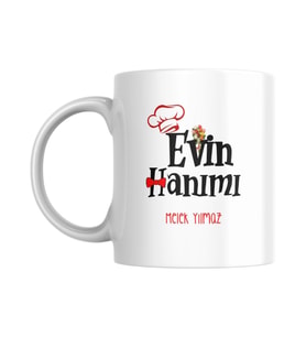 Kişiye Özel Evin Hanımı Temalı Kupa Bardak