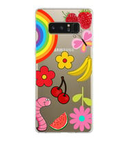 PrintiFy Samsung Galaxy Note 8 ile Uyumlu 1mm Slim Fit Water Color 5 Baskılı Şeffaf  Kılıf