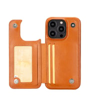 Bouletta Apple iPhone 14 Pro Uyumlu Deri Kılıf UBW RST2EF (Taba)