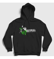 Presmono Unisex Siyah Kurt Cobain Nirvana Kapüşonlu Sweatshirt 99457tt