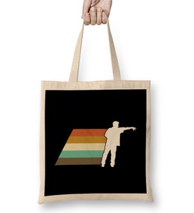 Retro Darts Player Vintage Dartboard Pub Sports Aim Dartist Bez Çanta Uzun Saplı