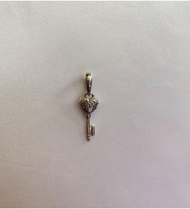 Bayan Gümüş Bileklik Uyumlu Kalbimin Anahtarı Model Charm
