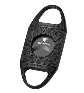 Cohiba Siyah Desenli Metal Puro Makası Kesici - TRP7107