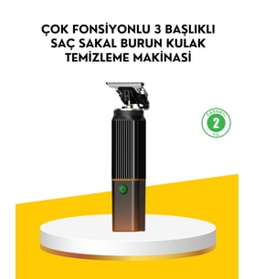 3’Ü 1 Arada Şarjlı Erkek Bakım Seti – Saç, Sakal Burun Tüyü Kesme Makinesi