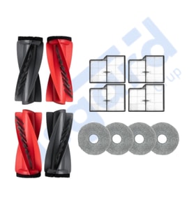 Roborock Saros 10- Saros 10R Uyumlu 2 Ana Fırça 4 Filtre 4 Mop PKT-iasgf0000862