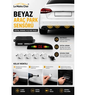 Bentley Continental Flying Spur Beyaz Araç Park Sensörü Dijital Ekranlı 4'lü Ses İkazlı