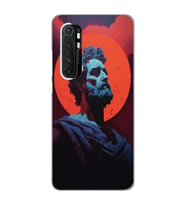 Xiaomi Mi Note 10 LITE Uyumlu Aristoteles Tasarımlı Şeffaf Telefon Kılıfı
