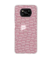 Poco X3 Pro / X3 NFC Uyumlu Cute Pink Pig Tasarımlı Şeffaf Telefon Kılıfı