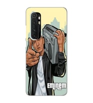Xiaomi Mi Note 10 LITE Uyumlu Eminem Tasarımlı Şeffaf Telefon Kılıfı