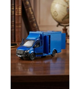 Mercedes-Benz Sprinter 1:48 Ölçek Çek Bırak Metal Kargo Kamyoneti Oyuncak Araba 14 cm