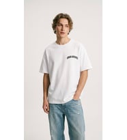Erkek Beyaz Urban Archives Sırt Baskılı Premium Oversize Tişört