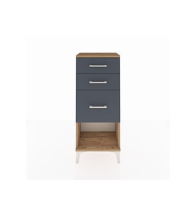 Arges Komodin 3 Çekmeceli 44x30x106 Çam-Antrasit