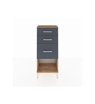 Arges Komodin 3 Çekmeceli 44x30x106 Çam-Antrasit