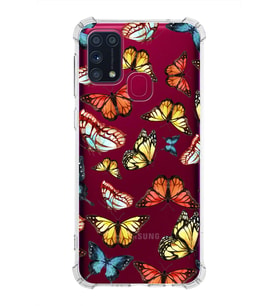 PrintiFy Samsung Galaxy M31 Uyumlu Water Color 2 Baskılı Şeffaf Köşe Korumalı Antişok Kılıf
