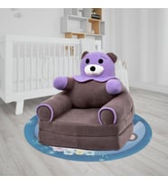 TEKNOR Ayıcık, Panda Sünger Katlanır Çocuk Koltuğu Gri - Lila (Standart)
