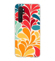 PrintiFy Xiaomi Mi Note 10 Lite ile Uyumlu 1mm Slim Fit Retro Colors 5 Baskılı Şeffaf  Kılıf
