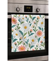 Valerine Life El Kurulama Havlusu 30x50cm Mutfak, Fırın için Pamuklu Emici Papatya Tarlası