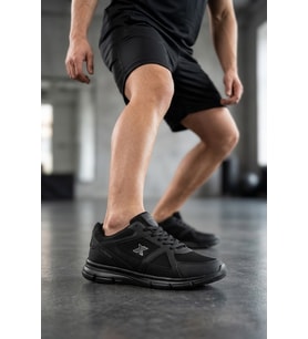 Elit ASPRT251 Büyük Numara Erkek Klasik Sneaker Siyah - Füme