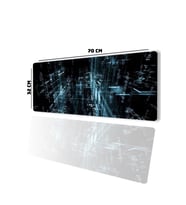 SonicTouch Sanal Gerçeklik Mavi Gamer Oyuncu Dikişsiz Sıvı Geçirmez Klavye Mouse Pad 32x70Cm (Siyah)