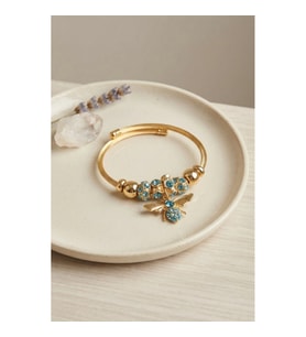 Mey İthalat® Mavi Arı Model Gold Renk Charm Bileklik