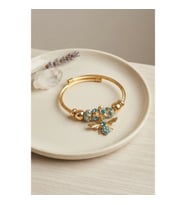 Mey İthalat® Mavi Arı Model Gold Renk Charm Bileklik
